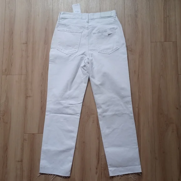 Rails Atwater Slouchy Straight Jeans White Blanche 25W NWT High Rise Boho - Picture 4 of 15
